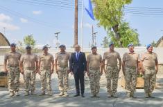 Minister Vučević visits Serbian contingent at UNFICYP headquarters