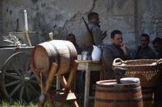 The crew of film on King Petar on the set at the Topčider barracks