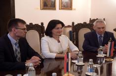 Minister Stefanović meets with Russia’s Deputy Minister of Defence Shevtsova