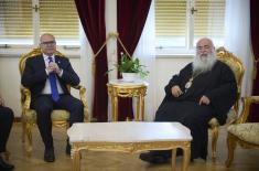 Meeting between Minister Vučević, Archbishop Georgios of Cyprus