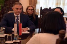Minister Stefanović meets with Russia’s Deputy Minister of Defence Shevtsova