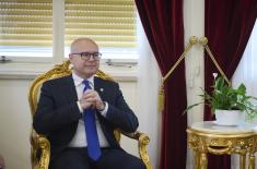 Meeting between Minister Vučević, Archbishop Georgios of Cyprus