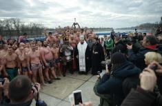 Military Academy Cadet, Sava Stanković First to Swim to the Holy Cross