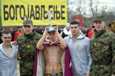 Military Academy Cadet, Sava Stanković First to Swim to the Holy Cross