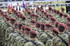 The assessment of readiness for the ceremony of handing over military flags to the 72nd Special Operations Brigade and the 63rd Parachute Brigade