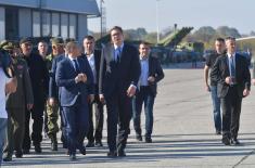 President Vučić at final preparations for the Demonstration “Freedom 2017”