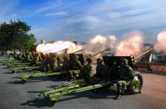 Gun salute on the occasion of Victory Day