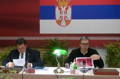 Председник Вучић присуствовао реферисању о анализи стања и способности Војске Србије за 2025. годину