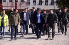 Minister Gašić inspects construction of new facility for Kobre MP Detachment