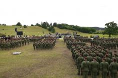 The assessment of readiness for the ceremony of handing over military flags to the 72nd Special Operations Brigade and the 63rd Parachute Brigade