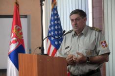 Обраћање генерала Диковића члановима делегације оружаних снага САД