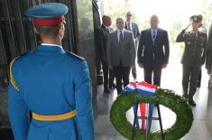 President of Republic of Cuba Lays Wreath at Monument to Unknown Hero on Avala