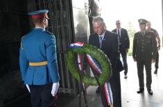 President of Republic of Cuba Lays Wreath at Monument to Unknown Hero on Avala