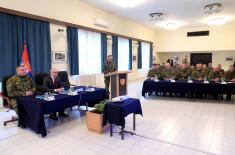 Minister Vučević visits Serbian Armed Forces Guard