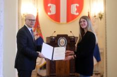 Minister Vučević presents scholarship contracts