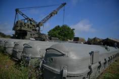 Preparations of rocketeers of the Serbian Armed Forces for firings at Shabla firing range