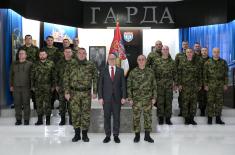 Minister Vučević visits Serbian Armed Forces Guard