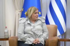 Meeting between Minister Vučević and Greek Ambassador Levanti