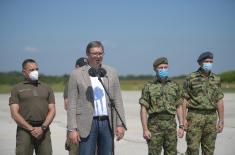 President of Republic and Supreme Commander Aleksandar Vučić Attended Demonstration of Capabilities of Part of Serbian Armed Forces Units  