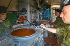 Preparations of rocketeers of the Serbian Armed Forces for firings at Shabla firing range