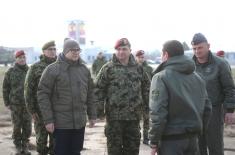 Minister Vučević visits 63rd Parachute Brigade