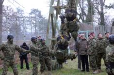 Minister Vučević visits 63rd Parachute Brigade