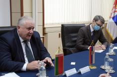 Minister Stefanović meets with Ambassador of Belarus Brilev