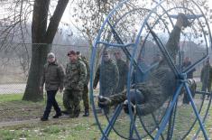 Minister Vučević visits 63rd Parachute Brigade