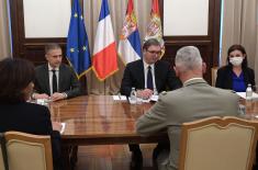 Sastanak predsednika Vučića sa načelnikom Generalštaba vojske Republike Francuske 