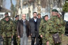 Minister Vučević visits 1st Army Brigade