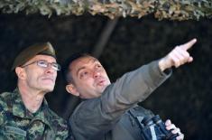 Minister Vulin and General Mojsilović at Pasuljanske Livade and Pešter at Preparations for the Exercise “Century of the Victors 1918-2018”