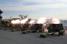 Honorary Artillery Volley to Mark the Serbian Armed Forces Day