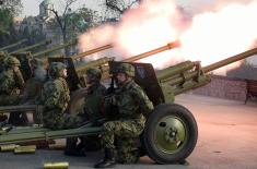 Honorary Artillery Volley to Mark the Serbian Armed Forces Day