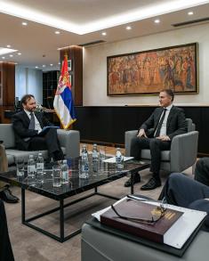 Minister Stefanović meets with Head of EU Delegation Giaufret