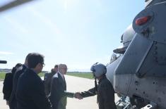 Minister Vučević visits 98th Air Brigade