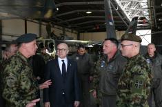 Minister Vučević visits 98th Air Brigade