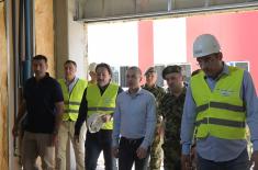 Minister Stefanović visits construction site for new Covid hospital in Novi Sad