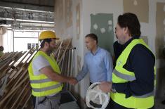 Minister Stefanović visits construction site for new Covid hospital in Novi Sad