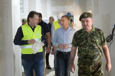 Minister Stefanović visits construction site for new Covid hospital in Novi Sad