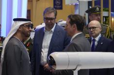 President Vučić and Sheikh bin Zayed at “Yugoimport-SDPR“ stand