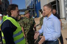 Minister Stefanović visits construction site for new Covid hospital in Novi Sad