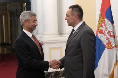 Minister Vulin meets Indian Minister of External Affairs Jaishankar