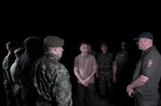 Minister Stefanović attends night firing at "Nikinci" range