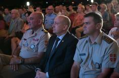 First release of videos promoting voluntary military service on the roof terrace of the Central Military Club