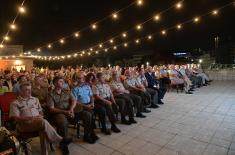First release of videos promoting voluntary military service on the roof terrace of the Central Military Club