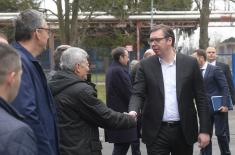 The President and the Supreme Commander Aleksandar Vučić visited “Krušik” in Valjevo