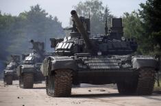 Serbian Armed Forces receive 30 T-72MS tanks and 30 BRDM-2MS armoured reconnaissance vehicles