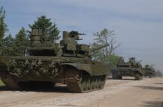 Serbian Armed Forces receive 30 T-72MS tanks and 30 BRDM-2MS armoured reconnaissance vehicles