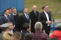 The President and the Supreme Commander Aleksandar Vučić visited “Krušik” in Valjevo