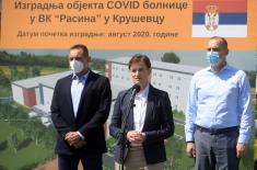 The beginning of the construction of a new Covid hospital in Kruševac